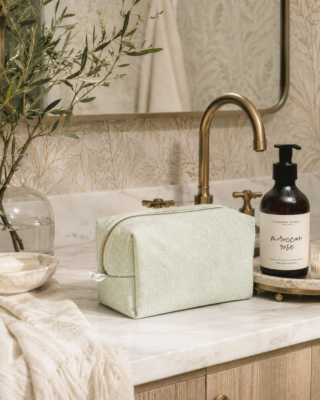Mint Weave Vanity Bag