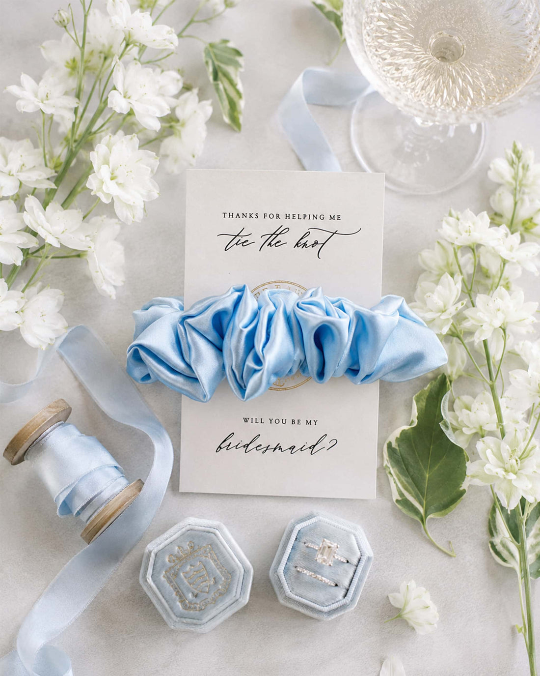 Sky Blue Bridesmaid Scrunchie