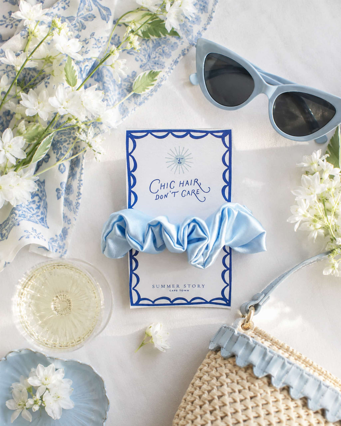 Sky Blue Chic Hair Don't Care Scrunchie