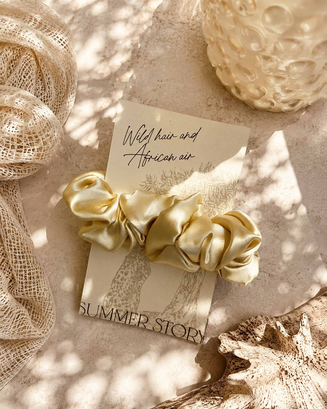 Champagne Wild Hair African Air Scrunchie