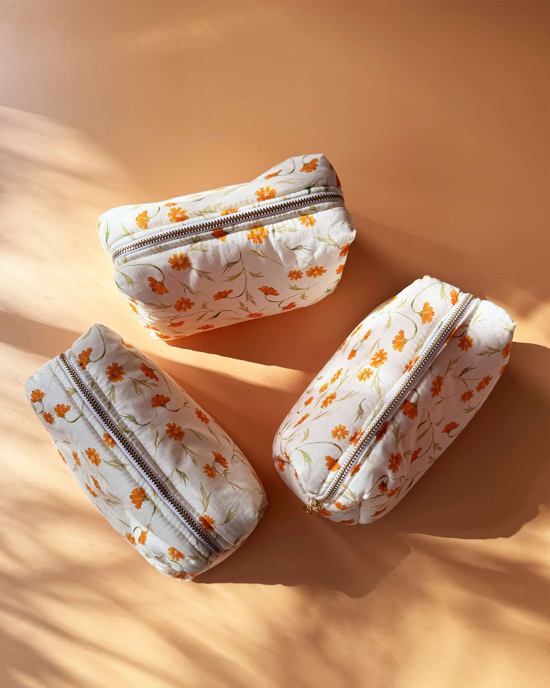 Orange Blooms Vanity Bag
