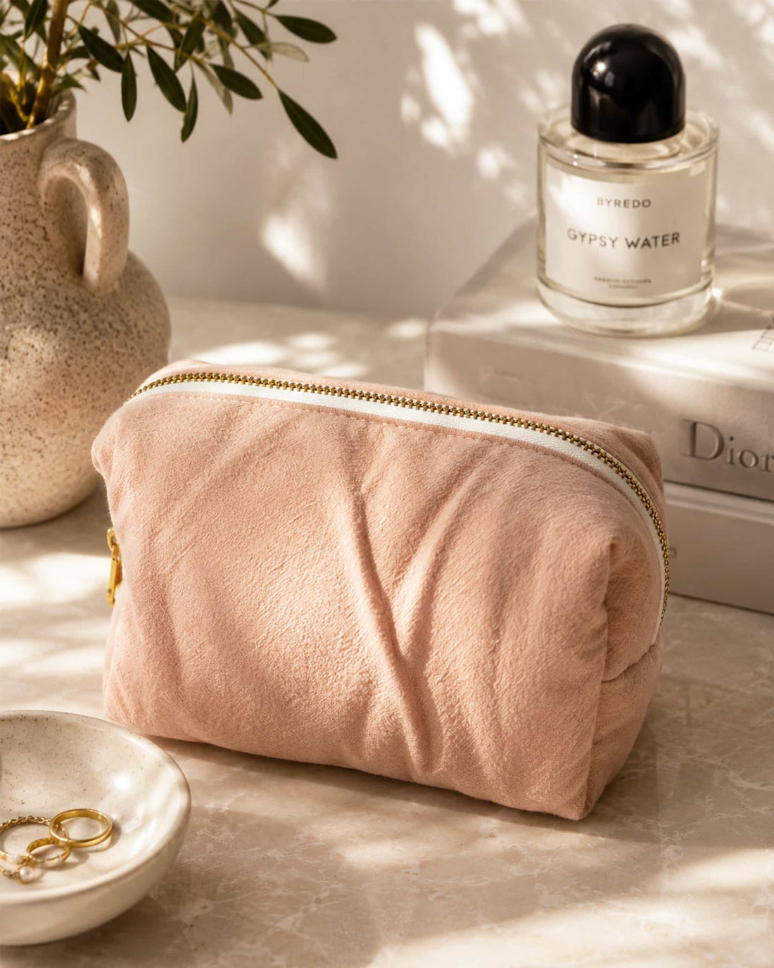 Solid Pink Vanity Bag