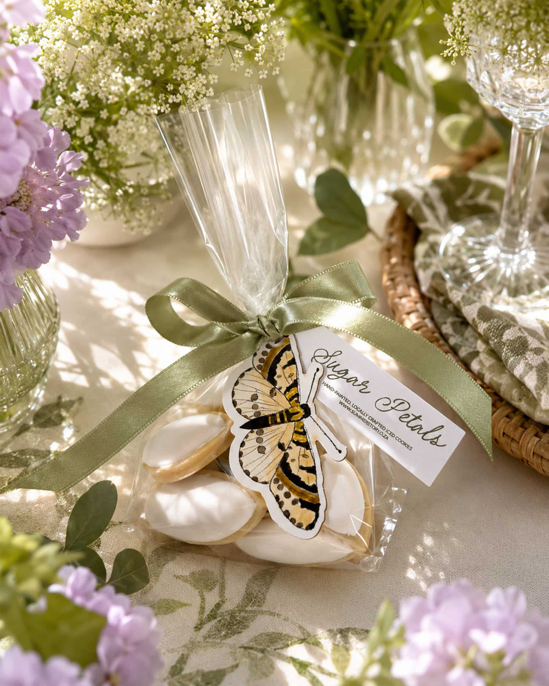 Iced Petal Cookies