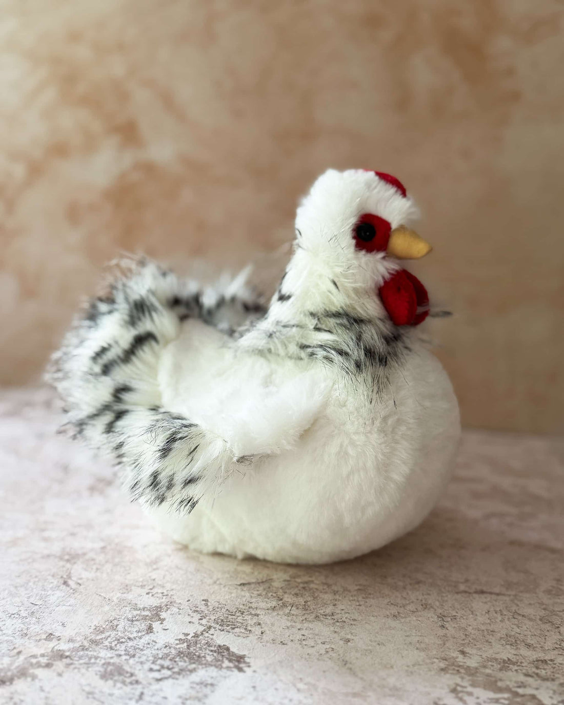 Salty Black & White Hen Plush Toy
