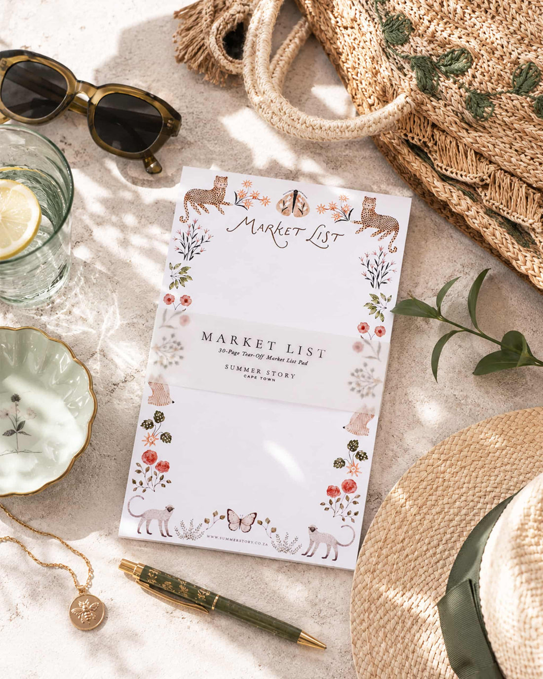 African Garden Slim Notepad