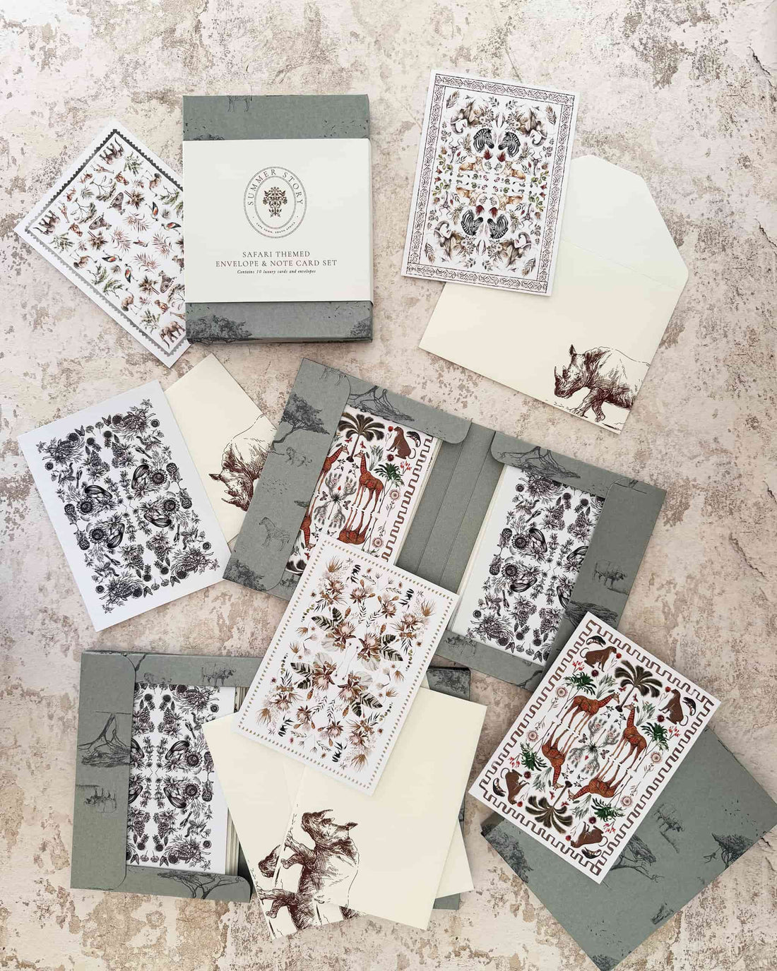 Safari Boxed Note Card Set