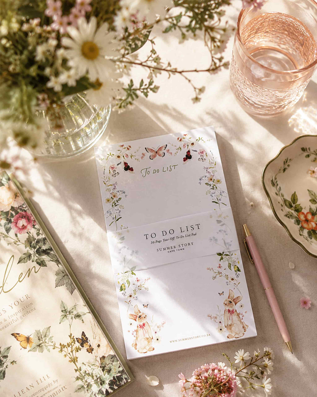 Bunny Garden Slim Notepad
